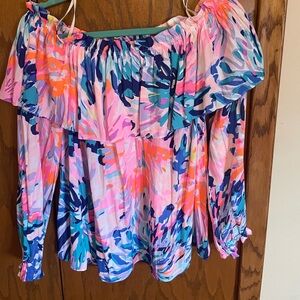 Lilly Pulitzer off-the-shoulder blouse